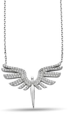 ANGEL FIGURE ZIRCON NECKLACE - 1