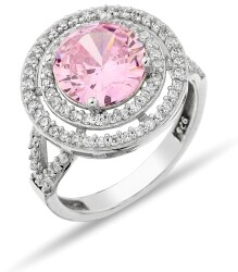 ANILLO CIRCONITA PIEDRA ROSA - 1