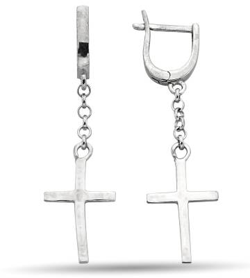 CHAIN ​​CROSS EARRINGS - 1