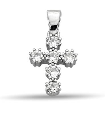 COLGANTE CRUZ LITE CON PIEDRA ZIRCONIA - 1