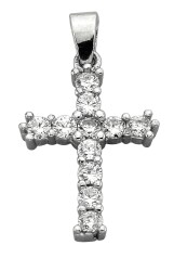 COLGANTE CRUZ LITE CON PIEDRA ZIRCONIA - 1