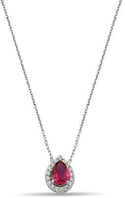 COLIER RED DROP ZIRCON - 1