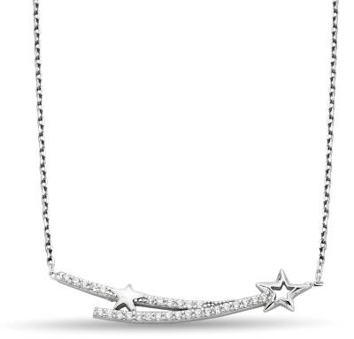 COMET FIGURE ZIRCON NECKLACE - 1