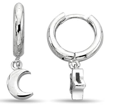 CRESCENT AND STAR FIGURE EARRINGS - 1