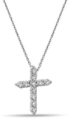 CROSS FIGURE ZIRCON NECKLACE - 1