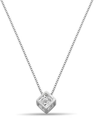 CUBE FIGURE ZIRCON NECKLACE - 1