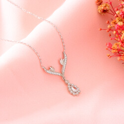 DROP FIGURE ZIRCON NECKLACE - 2