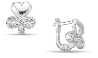 EARRINGS WITH INFINITY AND HEART SYMBOLS - 1