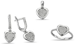 SET CORAZÓN PIEDRA ZIRCONITA - 1