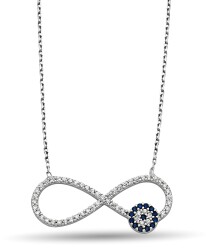 EYE BEADS AND INFINITE ZIRCON NECKLACE - 1