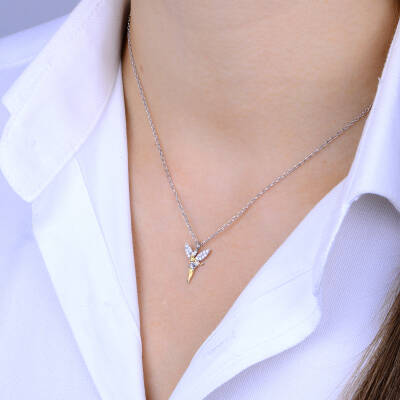 FAIRY FIGURE ZIRCON NECKLACE - 3