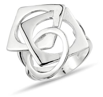 GEOMETRIC FIGURE STONELESS RING - 1