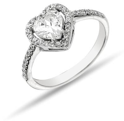 HEART STONE ZIRCON RING - 1