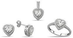 HEART STONE ZIRCON SET - 1