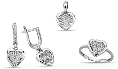 HEART ZIRCON STONE SET - 1