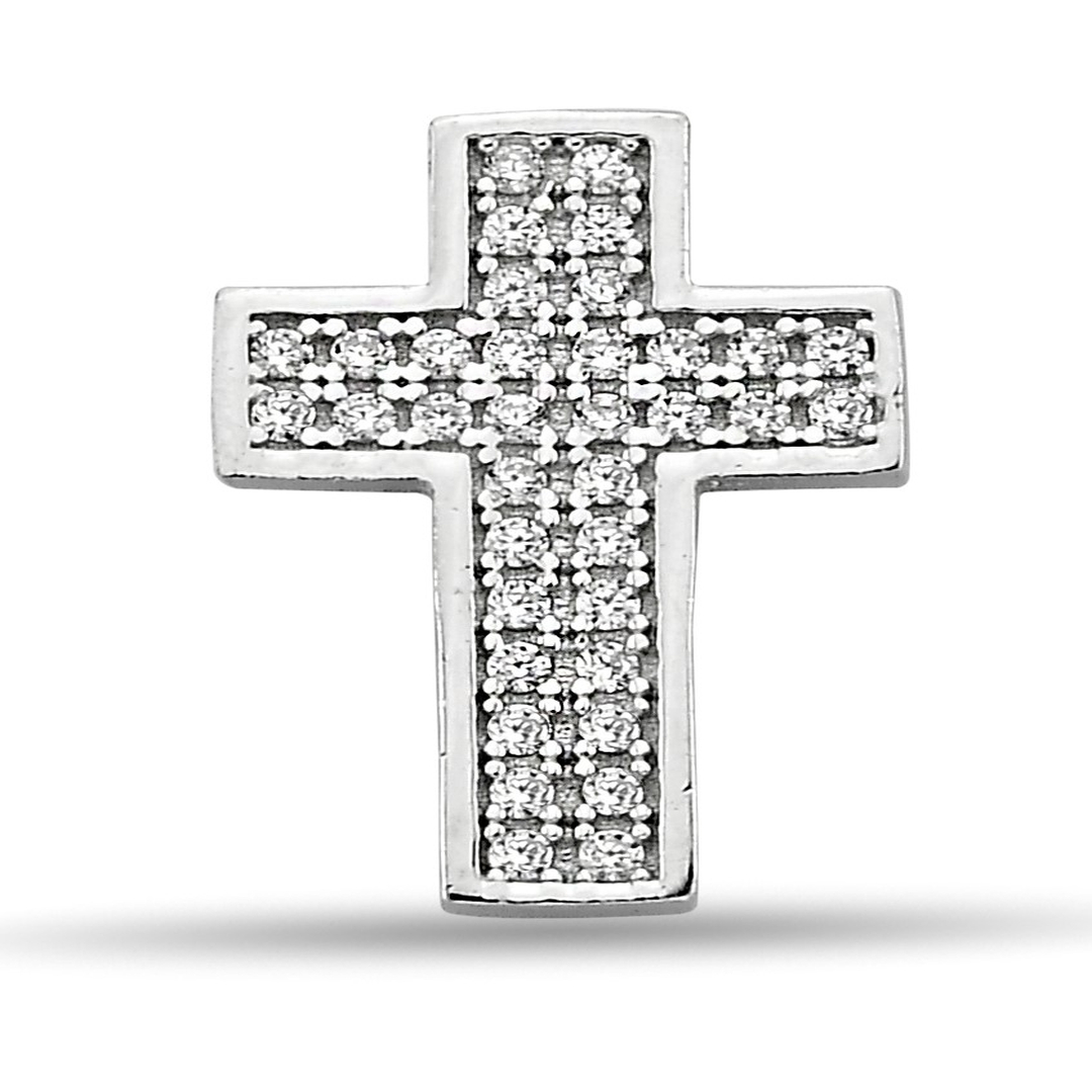 LITE CROSS PENDANT WITH ZIRCONIA STONE