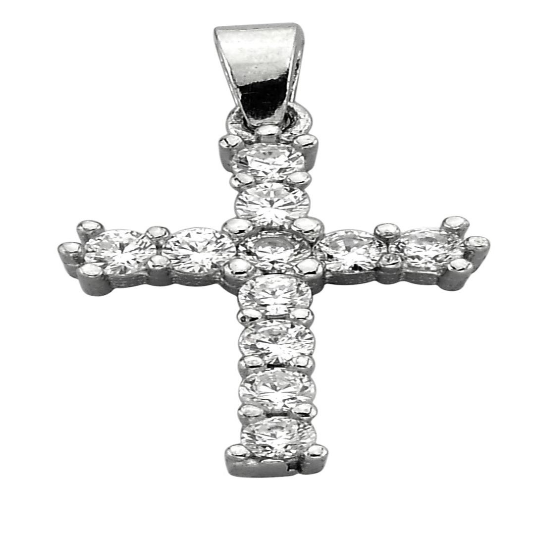 LITE CROSS PENDANT WITH ZIRCONIA STONE