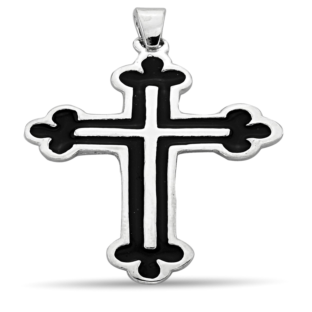 POLYESTER CROSS PENDANT