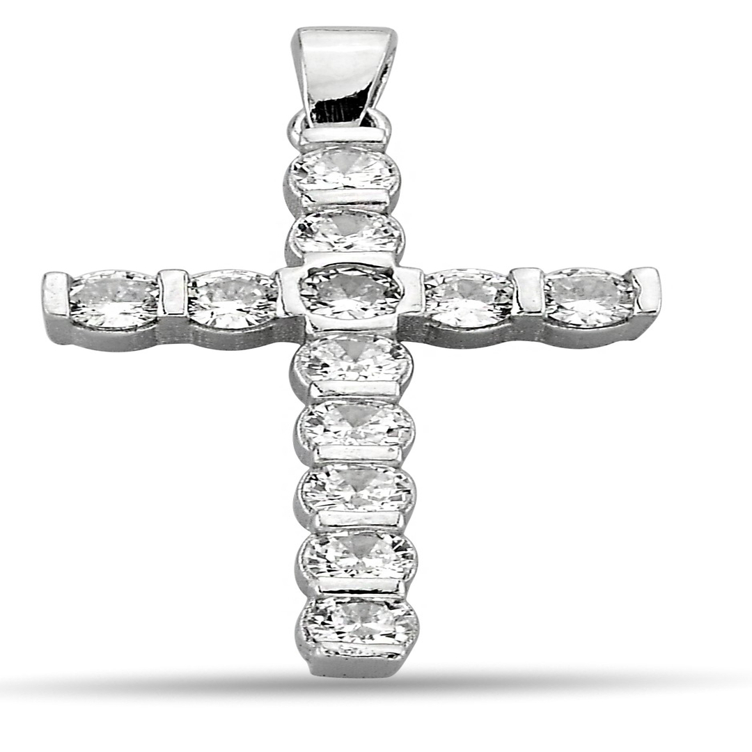 CROSS PENDANT ZIRCONIA STONE