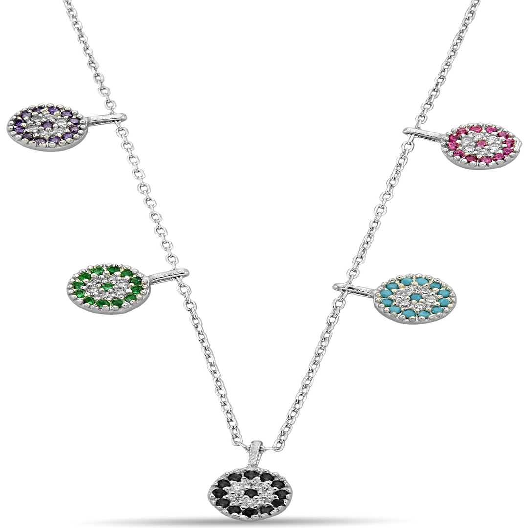 MIX EYE ZIRCON NECKLACE