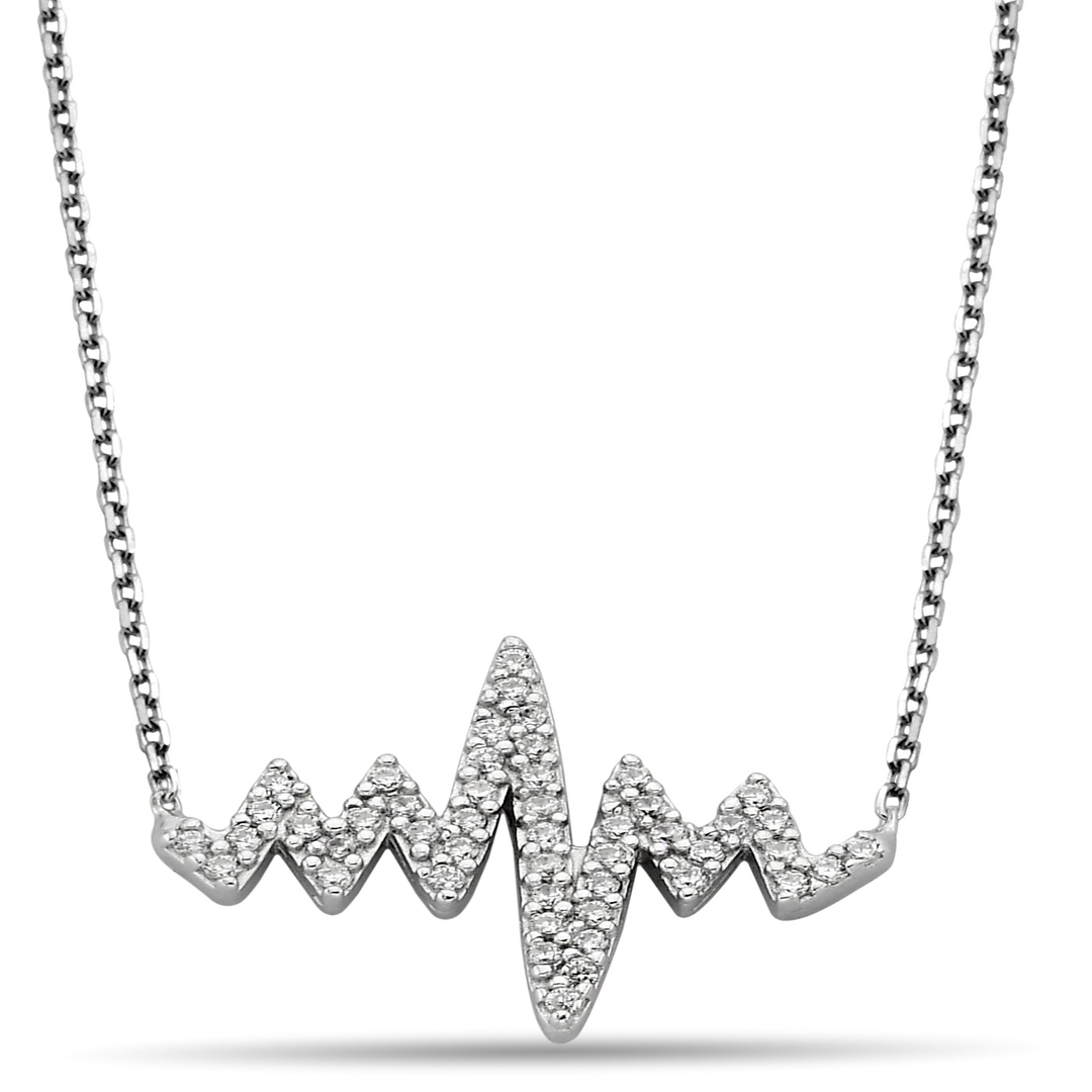 RHYTHM FIGURE ZIRCON NECKLACE