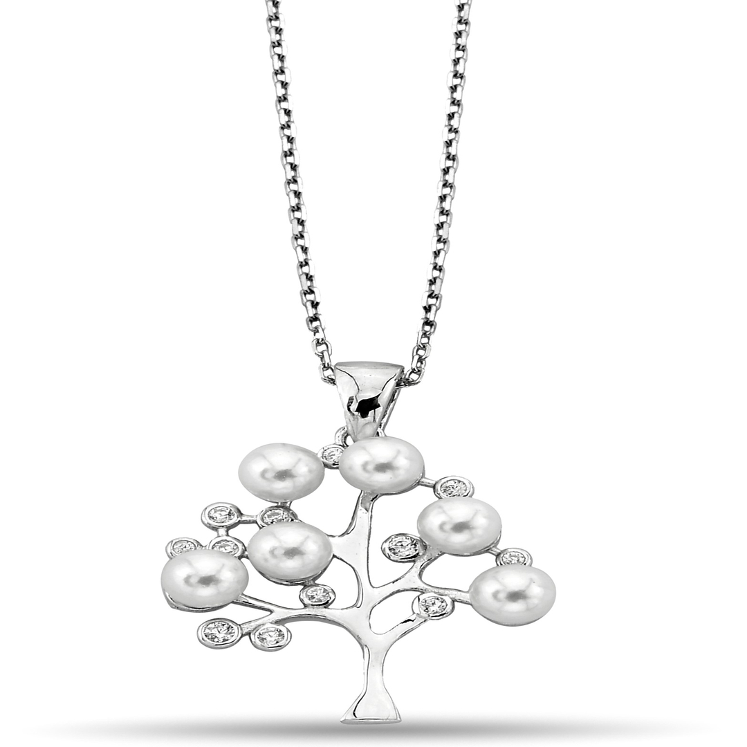 TREE OF LIFE FIGURE ZIRCON NECKLACE