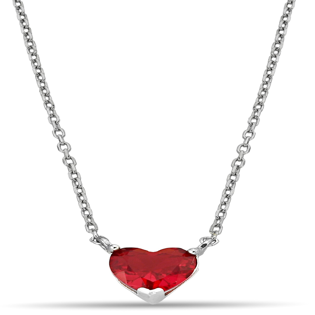 RED HEART ZIRCON NECKLACE