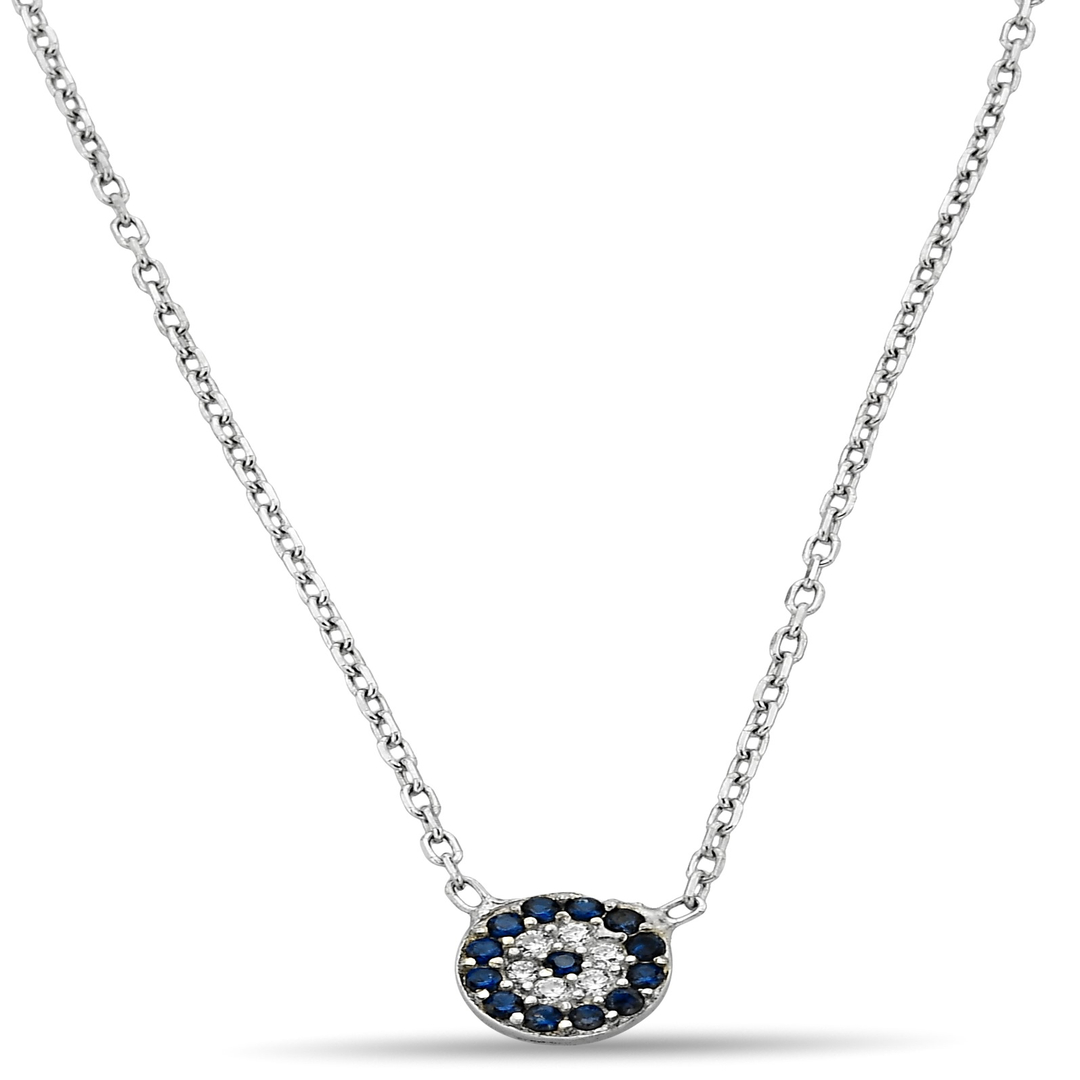 EYE BEAD ZIRCON NECKLACE