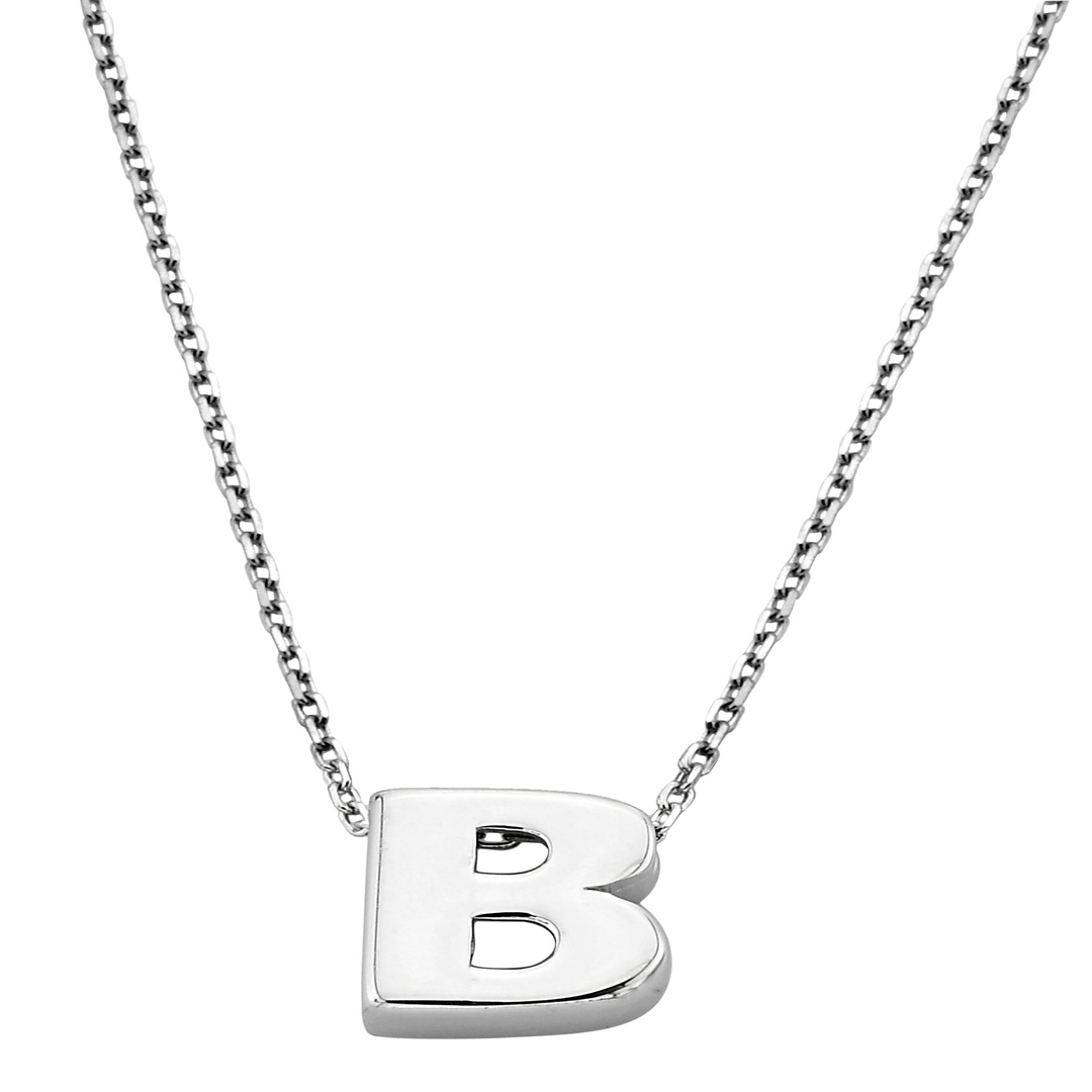 LETTER B ZIRCON NECKLACE