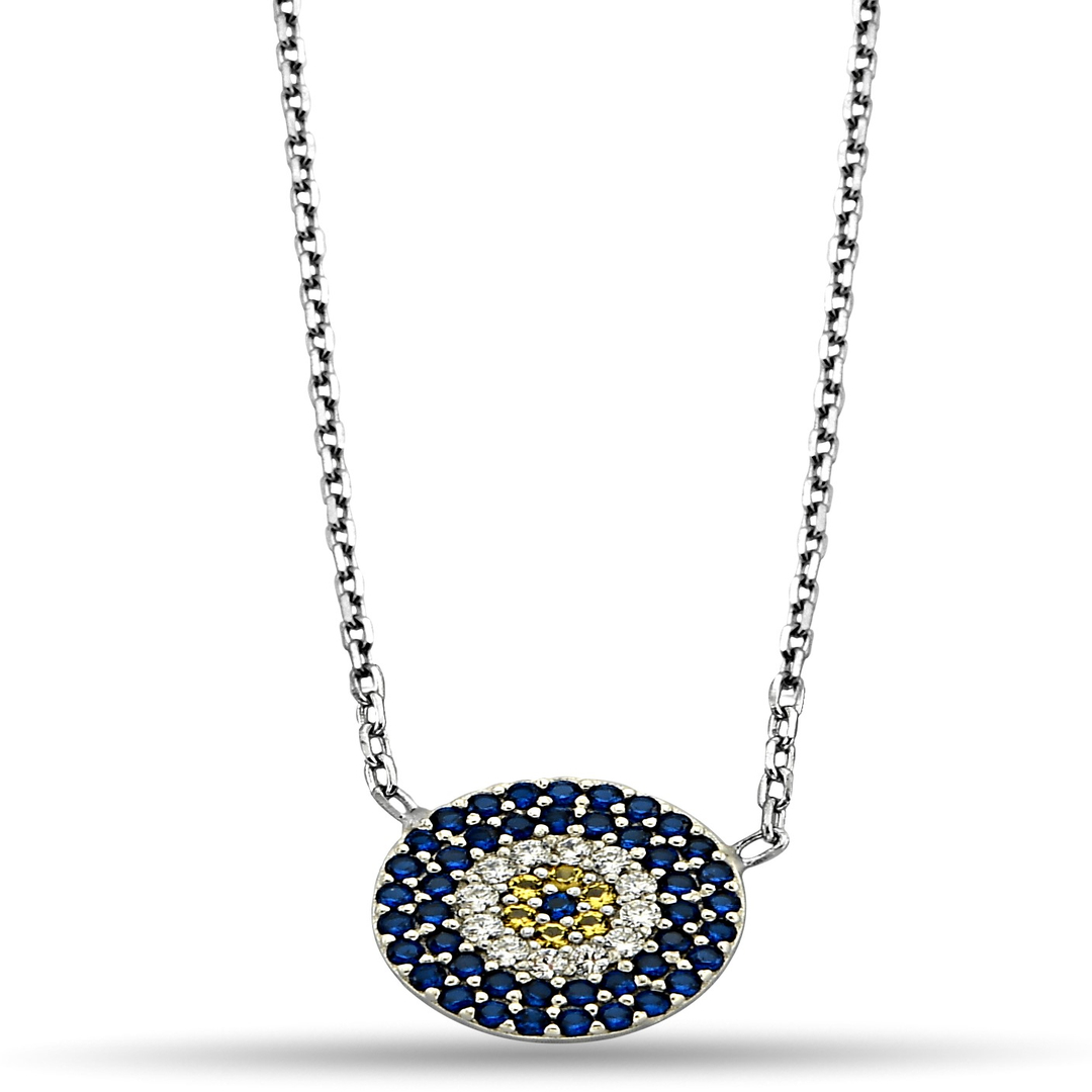 ZIRCON NECKLACE WITH EYE FIGURE