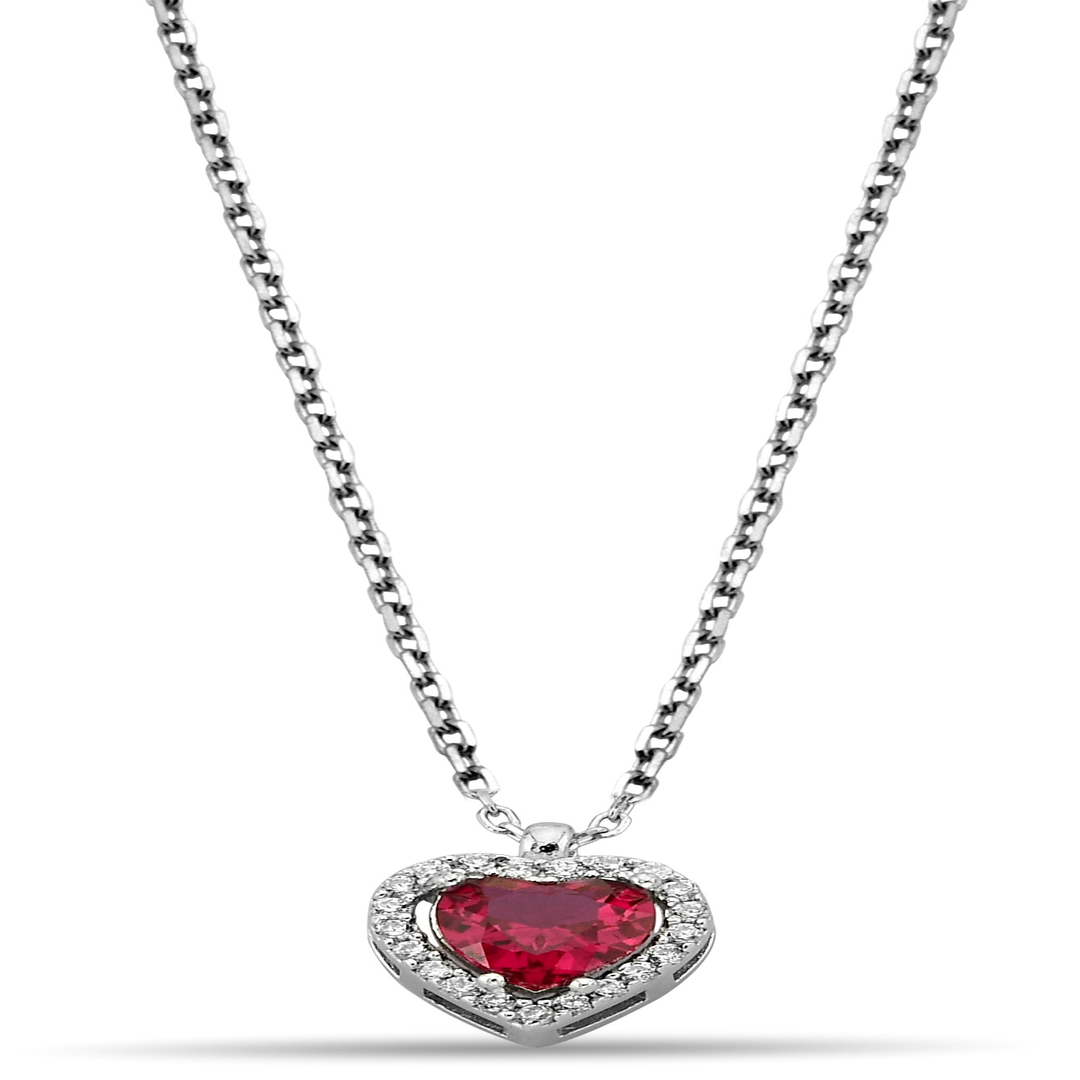 RED HEART FIGURE NECKLACE