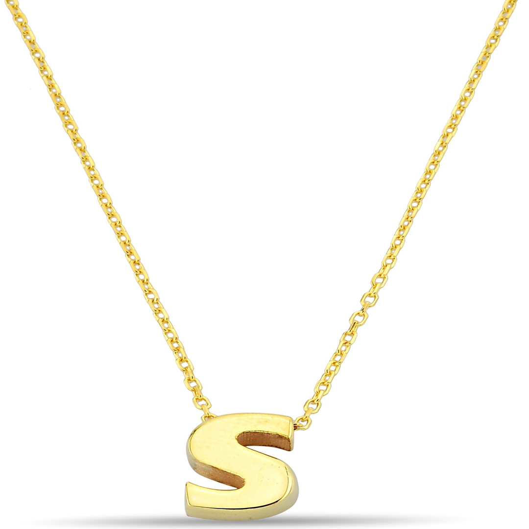 ZIRCON NECKLACE WITH LETTER 