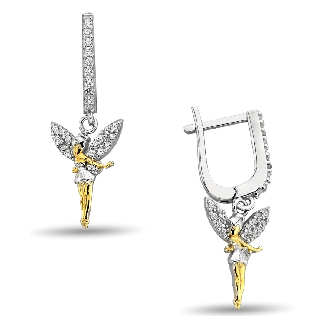 FAIRY FIGURE ZIRCON EARRINGS