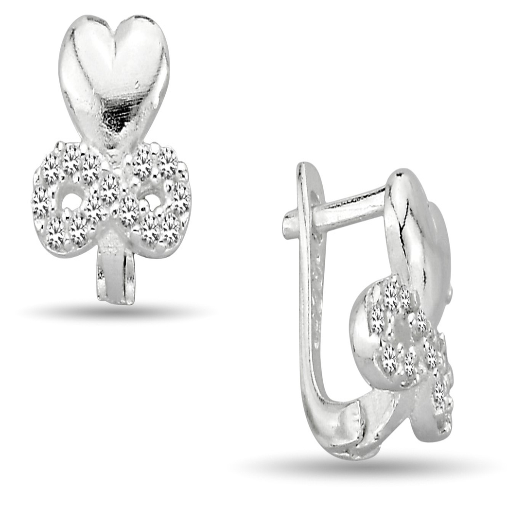 EARRINGS WITH INFINITY AND HEART SYMBOLS