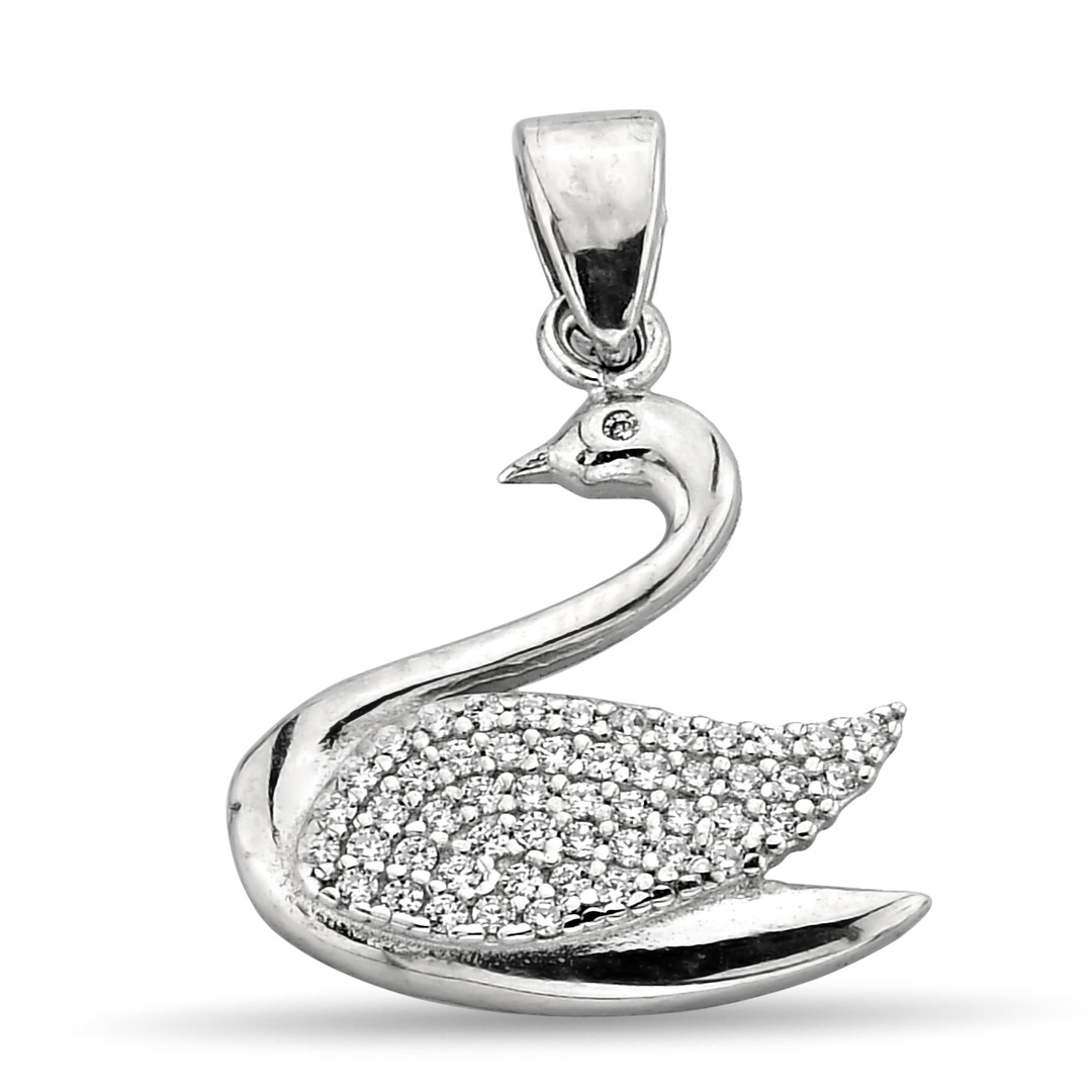 STONE PENDANT WITH SWAN SYMBOL