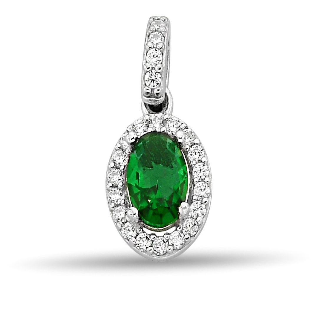 OVAL ZIRCON STONE PENDANT