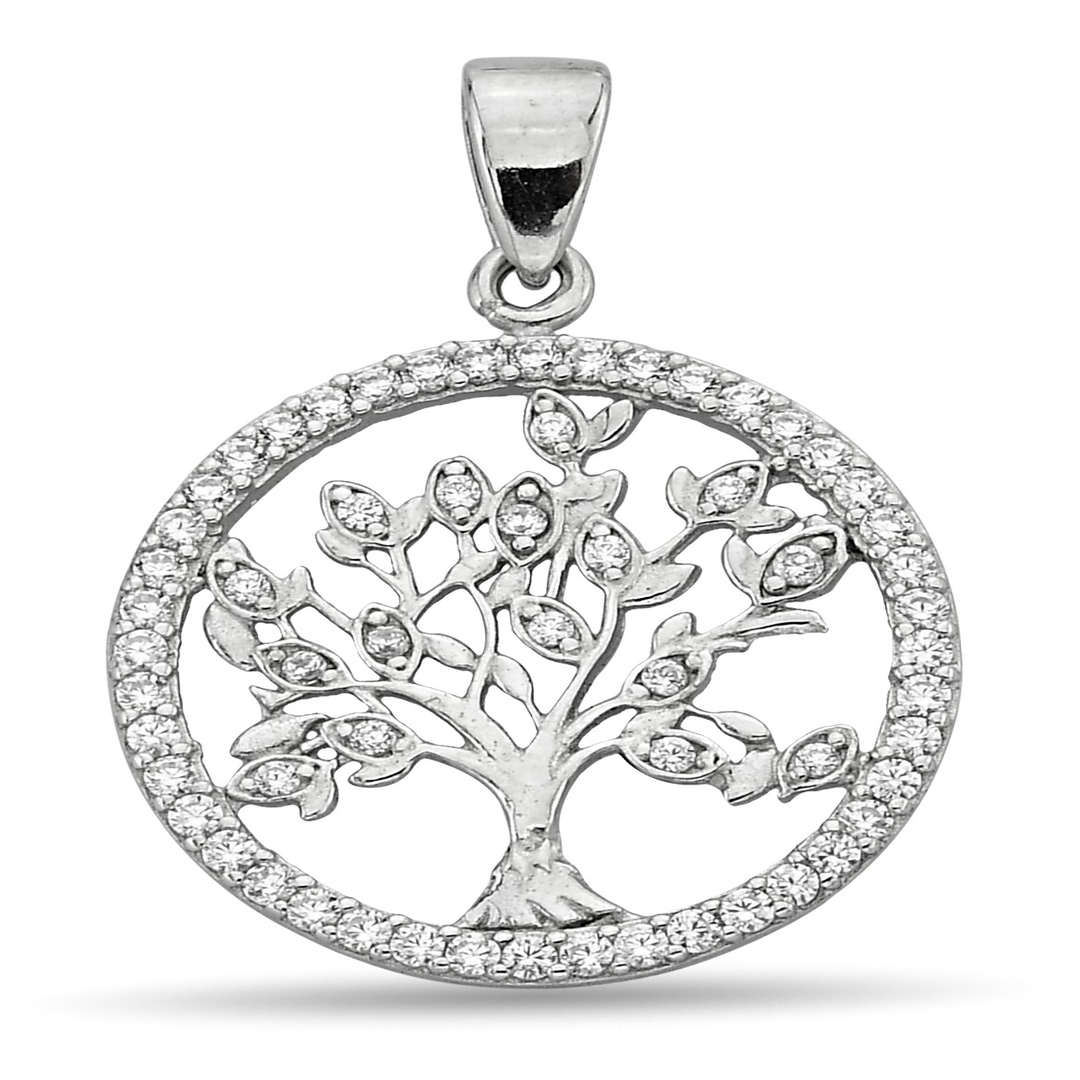 LIFE TREE FIGURE STONE PENDANT