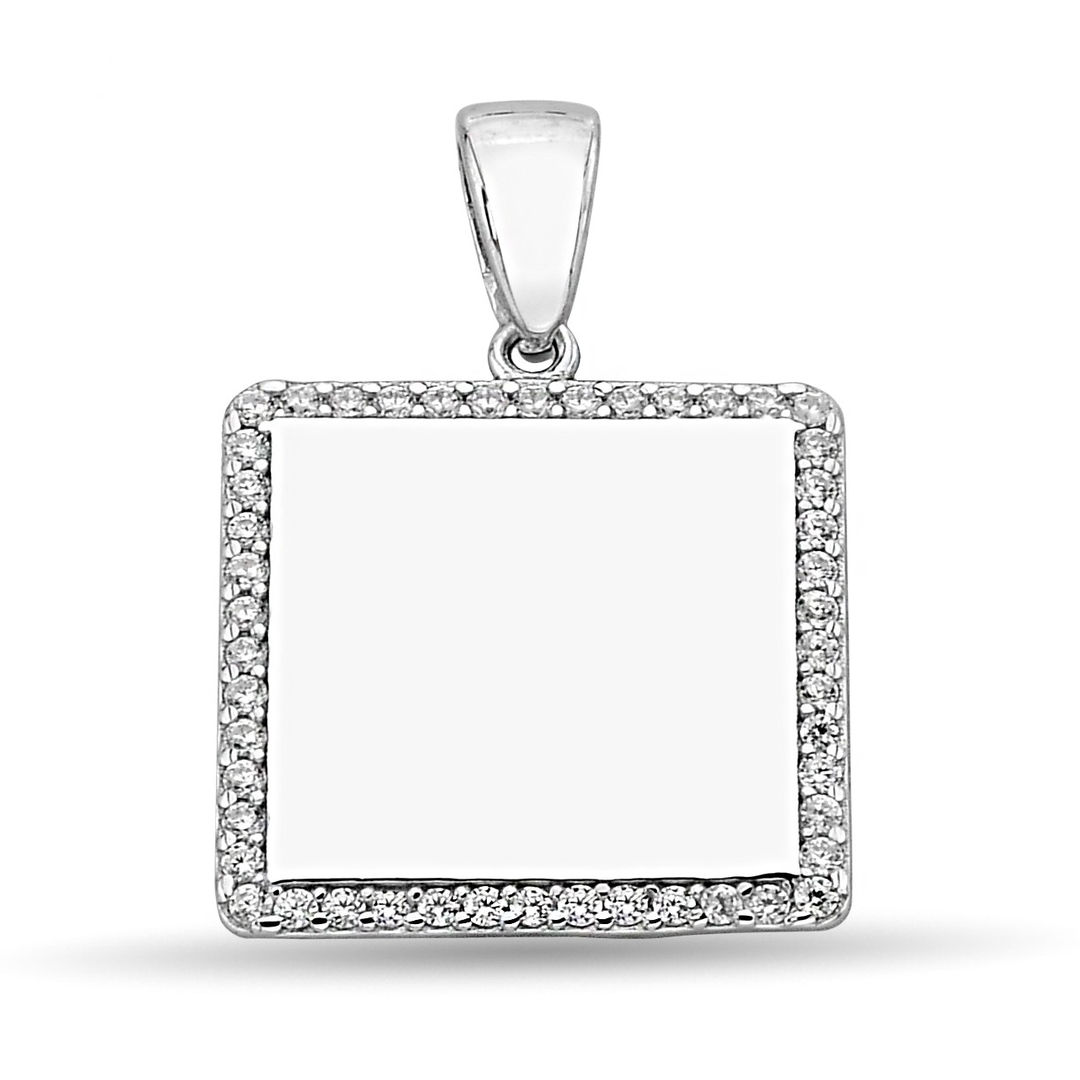 SQUARE PLATE FIGURE PENDANT