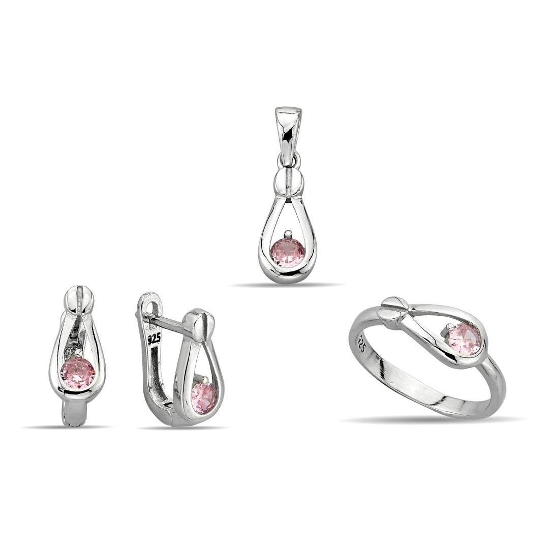 PINK STONE DROP FIGURE SET