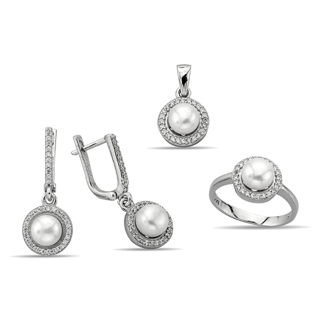 STONE PEARL ZIRCON SET