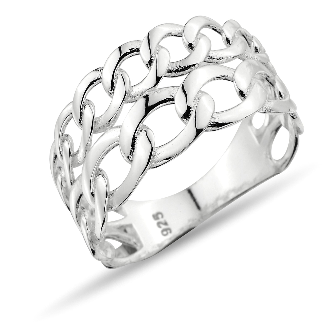 CHAIN ​​FIGURE STONELESS RING