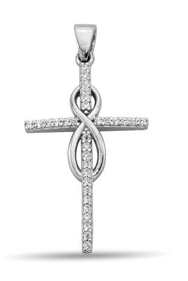 PENDANT CRUCE DE PIATRA INFINITY ZIRCONIA - 1