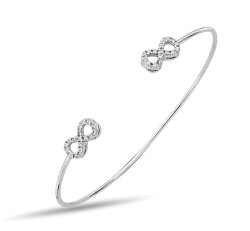 INFINITY ZIRCONIA STONES BANGLE - 1