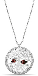 LADYBUG TREE OF LIFE ZIRCON NECKLACE - 1