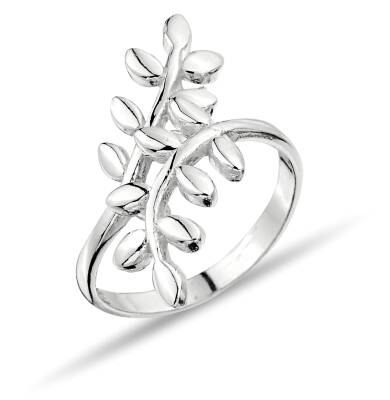 LEAF FIGURE STONELESS RING - 1