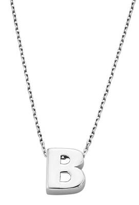 LETTER B ZIRCON NECKLACE - 1