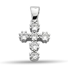 PENDANT CRUCE LITE CU PIATRA DE ZIRCONIA - 1