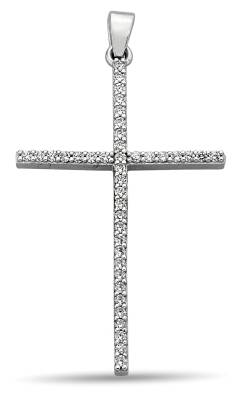 LITE CROSS PENDANT WITH ZIRCONIA STONE - 1