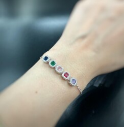 MIX STONE ZIRCON BRACELET - 2