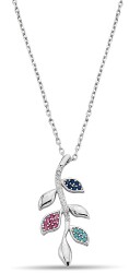 MIX ZIRCON LEAF NECKLACE - 1